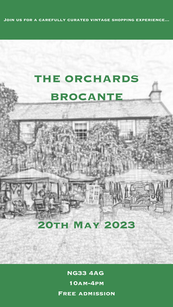 We're exhibiting at The Orchards Brocante, 20th May 2023