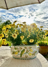 Load image into Gallery viewer, Portuguese footbath style hand painted planter