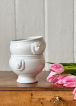 Load image into Gallery viewer, A pair of vintage French lion's head soup bowls