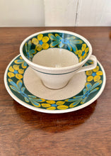 Load image into Gallery viewer, A French set of two cups and saucers and matching milk jug