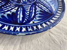 Load image into Gallery viewer, A large blue and white Spanish wall plate