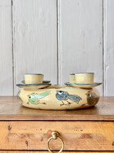 Load image into Gallery viewer, Studio pottery candle holder with birds
