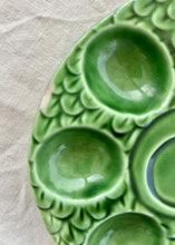 Load image into Gallery viewer, Vintage green dragon egg tray / canapés dish