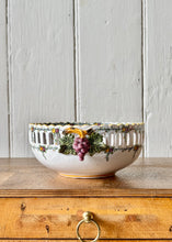 Load image into Gallery viewer, French faience decorative bowl with reticulated rim