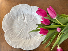 Load image into Gallery viewer, White cabbage ware plate by Bordallo Pinheiro, Portugal