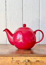 Load image into Gallery viewer, Red 'Globe' vintage tea pot