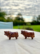 Load image into Gallery viewer, Rutherfords Highland Cow whiskey flask or decanter