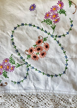 Load image into Gallery viewer, Embroidered vintage tablecloth