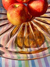 Load image into Gallery viewer, Large coral coloured glass cake stand