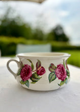 Load image into Gallery viewer, Portmeirion Pottery planter/chamber pot with pink rose decoration