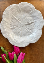 Load image into Gallery viewer, White cabbage ware plate by Bordallo Pinheiro, Portugal