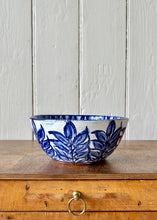 Load image into Gallery viewer, Blue and white rustic Portuguese hand painted bowl by Porches