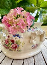 Load image into Gallery viewer, Large Victorian foot bath or planter in rose basket style