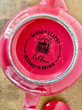 Load image into Gallery viewer, Red 'Globe' vintage tea pot