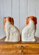 Load image into Gallery viewer, An antique pair of chestnut Staffordshire mantle dogs