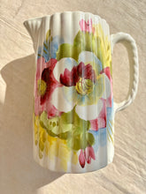 Load image into Gallery viewer, Antique fluted design hand painted floral jug