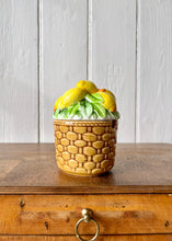 Load image into Gallery viewer, Majolica lemon pot with basket effect base