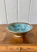 Load image into Gallery viewer, Blue glazed studio pottery bowl