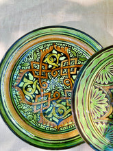 Load image into Gallery viewer, A two piece tableware set of vintage Safi Morrocan sharing platter and covered dish