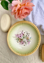 Load image into Gallery viewer, Antique lilac decorated drainer dish and matching plate