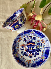 Load image into Gallery viewer, Rare antique Cooke and Huley Imari "Alma" Japan porcelain teacup and saucer