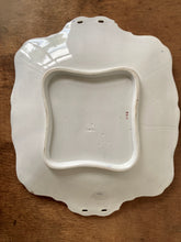 Load image into Gallery viewer, Antique square dahlia and chrysanthemum plate