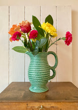 Load image into Gallery viewer, Large Govancroft two-handled green rope jug