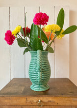 Load image into Gallery viewer, Large Govancroft two-handled green rope jug