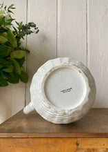 Load image into Gallery viewer, Large white Italian faux basket majolica jug