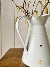 Load image into Gallery viewer, Vintage French-style white metal pitcher

