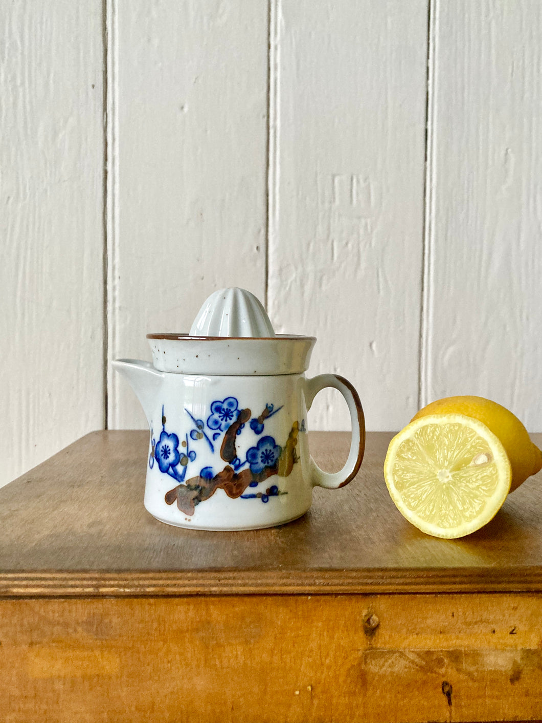 Small French china lemon squeezer and jug