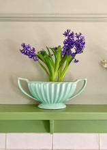 Load image into Gallery viewer, Large elegant pastel aqua blue Dartmouth Pottery mantle vase
