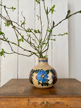 Load image into Gallery viewer, French Elchinger Et Cie, hand decorated, rustic floral vase