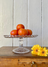 Load image into Gallery viewer, Pressed glass cake stand