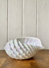 Load image into Gallery viewer, Lustre ware white shell vase