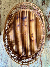 Load image into Gallery viewer, A beautiful, structured bamboo, cane and woven grass tray