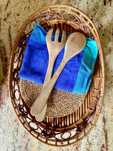 Load image into Gallery viewer, A beautiful, structured bamboo, cane and woven grass tray