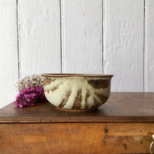 Load image into Gallery viewer, A hand-thrown stoneware studio pottery bowl with floral decoration
