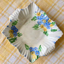 Load image into Gallery viewer, Square floral dish with fluted border