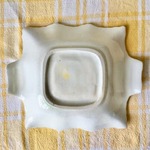 Load image into Gallery viewer, Square floral dish with fluted border
