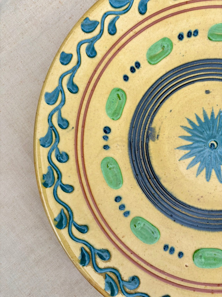Large Spanish slipware dish or platter