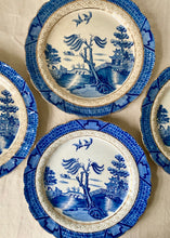 Load image into Gallery viewer, A set of 4 antique Booths The Old Willow dinner plates
