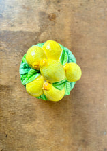 Load image into Gallery viewer, Majolica lemon pot with basket effect base
