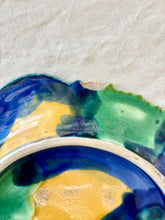 Load image into Gallery viewer, Antique majolica leaf plate in seasonal-tones
