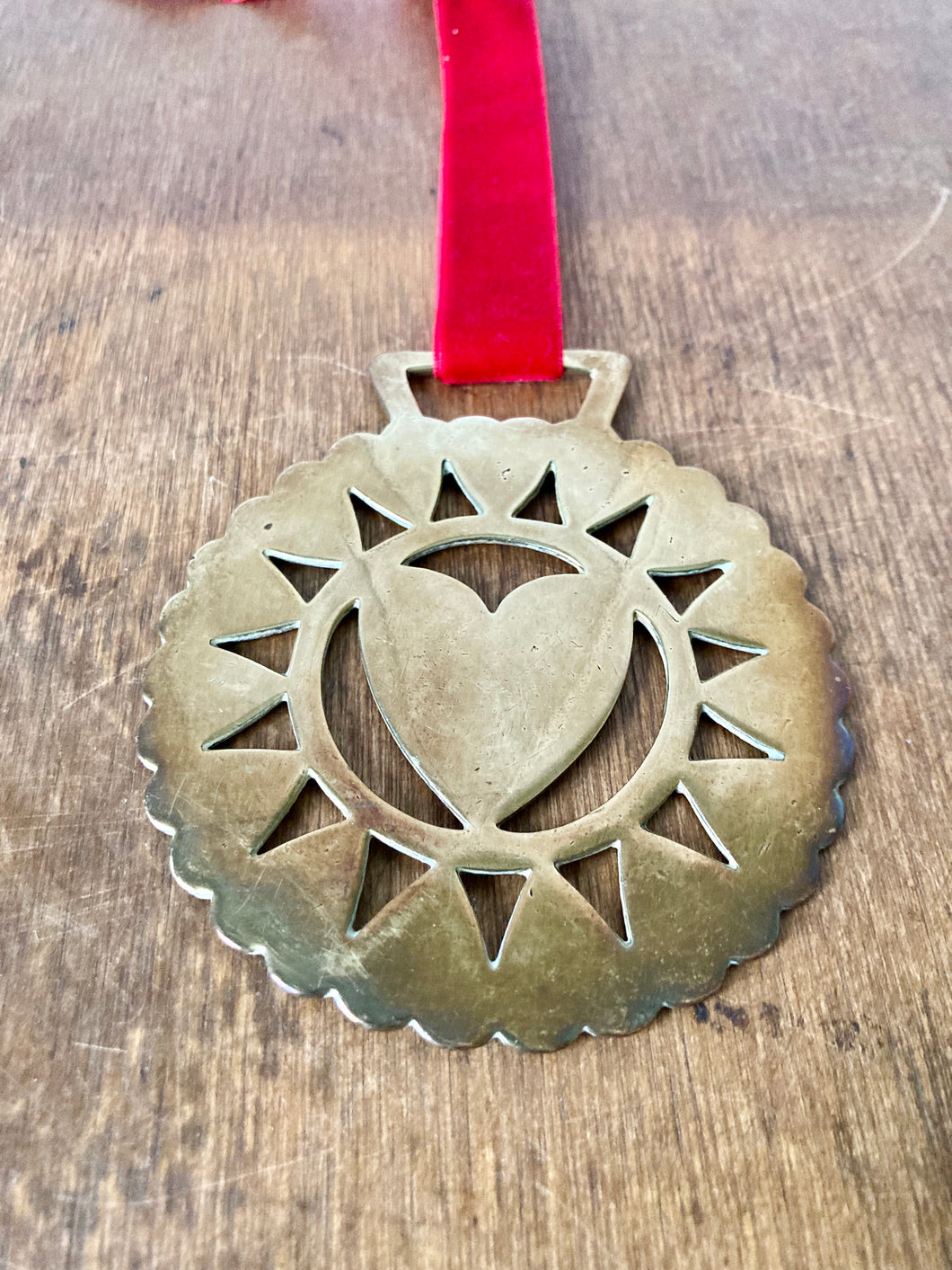 Heart brass decoration