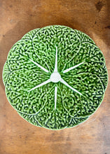 Load image into Gallery viewer, Large green cabbage ware plate
