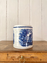Load image into Gallery viewer, Antique blue transferware planter/pot

