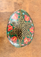 Load image into Gallery viewer, Large papier mache egg shaped hand decorated box
