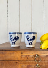 Load image into Gallery viewer, A pair of rustic French-style chicken mugs
