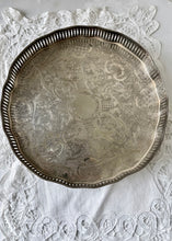 Load image into Gallery viewer, Silver plated pressed galleried tray
